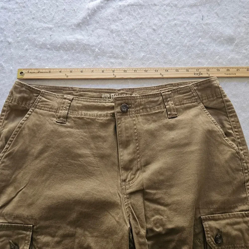 Route 66 Men's Cargo Shorts, Tan, Size 38